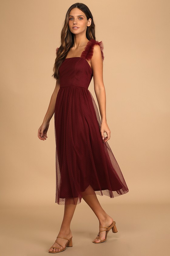 dress burgundy